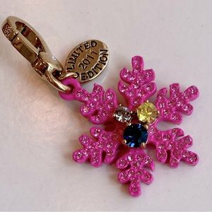 Rare JUICY COUTURE Pink Snowflake Charm Limited Edition 2011 ❄️ New in Gold Box